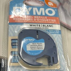 DYMO Label Refills White letratag 5 FIVE